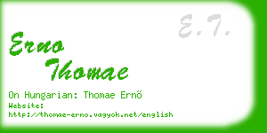 erno thomae business card